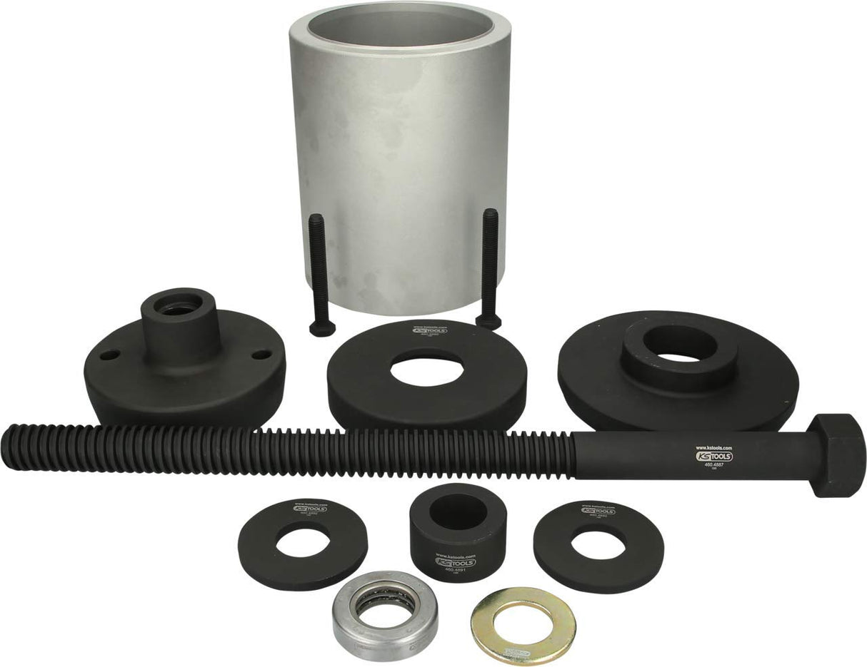 KS Tools 460.4885 Juego de herramientas para casquillos 3D de ejes SAF, Mercedes DCA y HT, 12 pzs