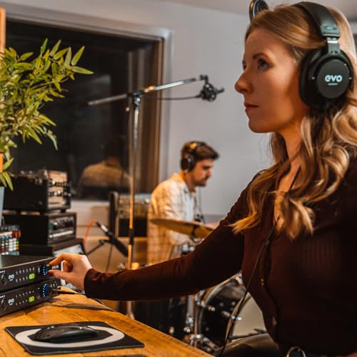 Audient EVO SP8, expansor de preamplificadores de estudio, ocho preamplificadores EVO, 8 preamplificadores de micrófono EVO con Smartgain, preamplificador de micrófono, negro