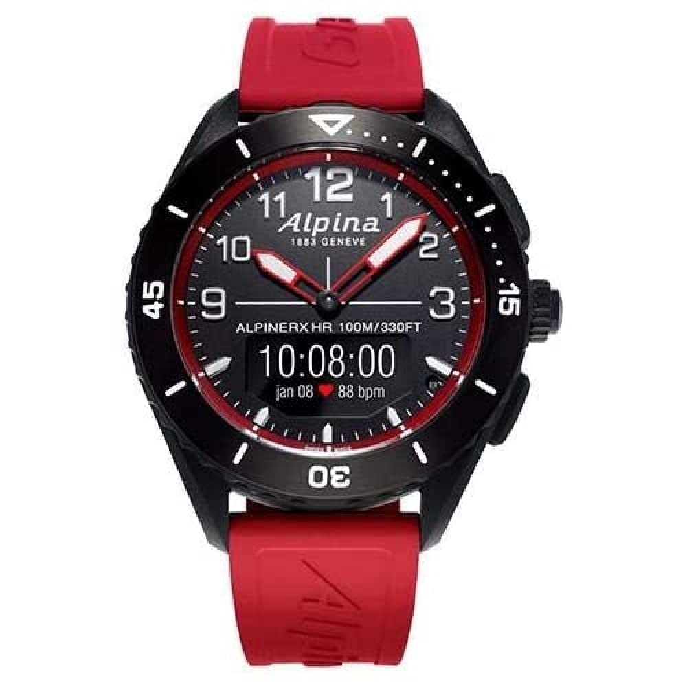Alpina Geneve Reloj Análogico-Digital para Hombres de Cuarzo con Correa en Caucho AL-284LBR5AQ6