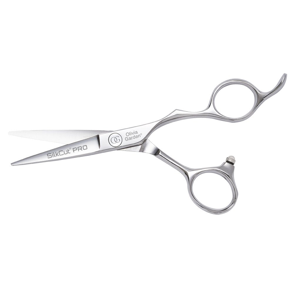 Olivia Garden SilkCut PRO Tijeras 5.00" - Cuchillas convexas de acero superior ultra afiladas, diseño elegante, cómodo, funda de corte incluida
