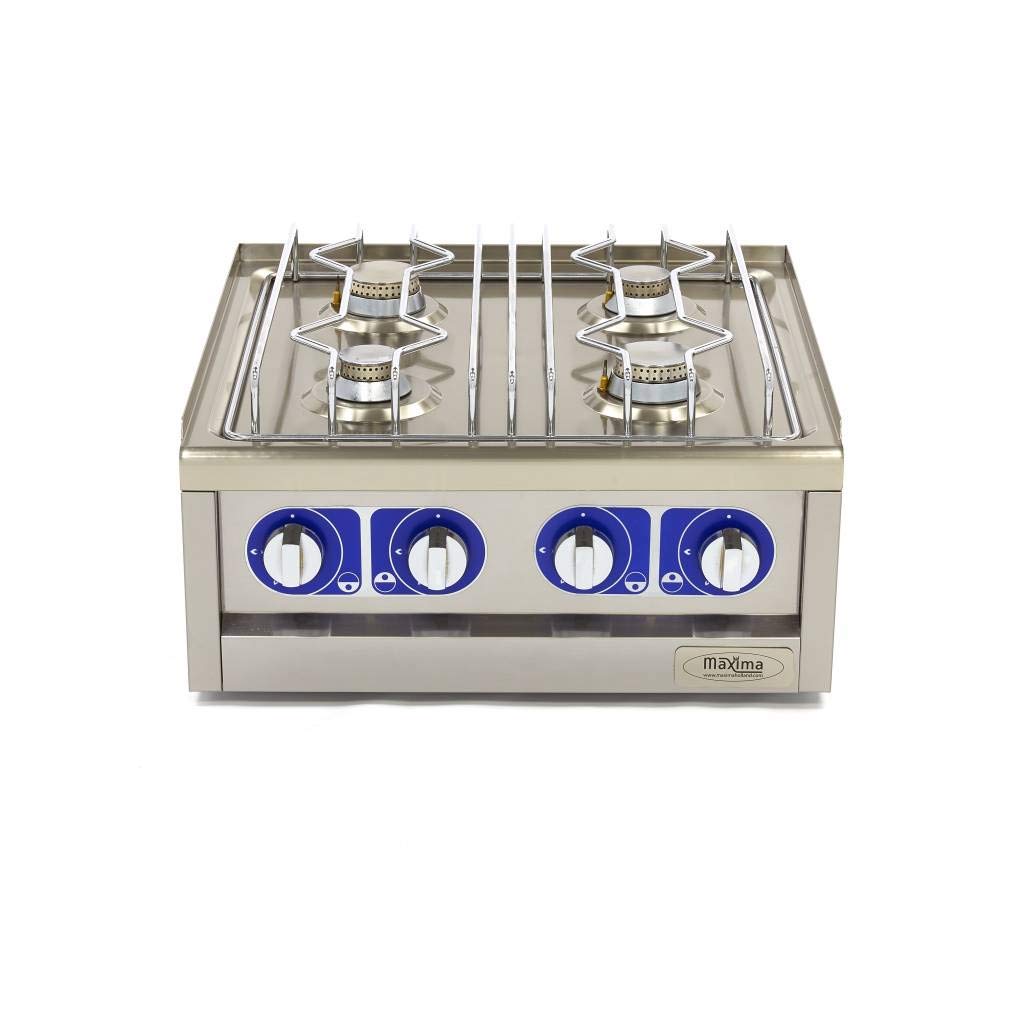 Maxima Cocina de gas Commercial Clase Gastro – 600 x 600 mm de profundidad – 2 quemadores – 2 x 5000 W + 2 x 3500 W