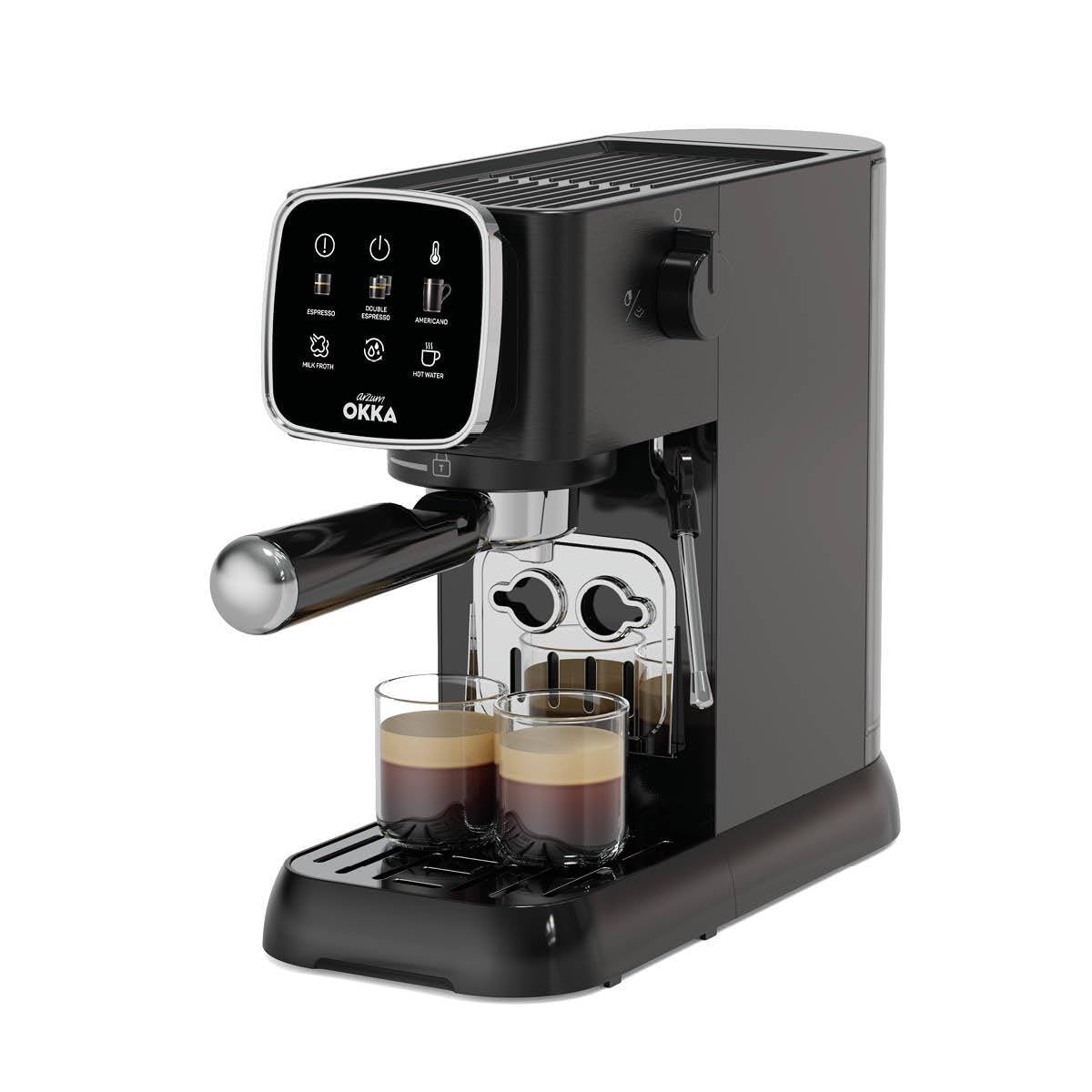 Okka Espresso Solo Máquina espresso semiautomática OK0034-05 Negro-Cromo