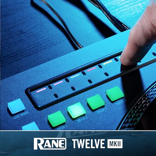 RANE Twelve MKII - Controlador DJ Midi Motorizado, Giradiscos de 12’’ Estilo Vinilo con Control DVS y USB Midi para Traktor, Virtual DJ & Serato DJ