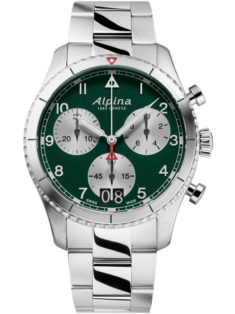 Alpina Reloj Analógico para Hombre de Cuarzo con Correa en Acero Inoxidable mid-39674