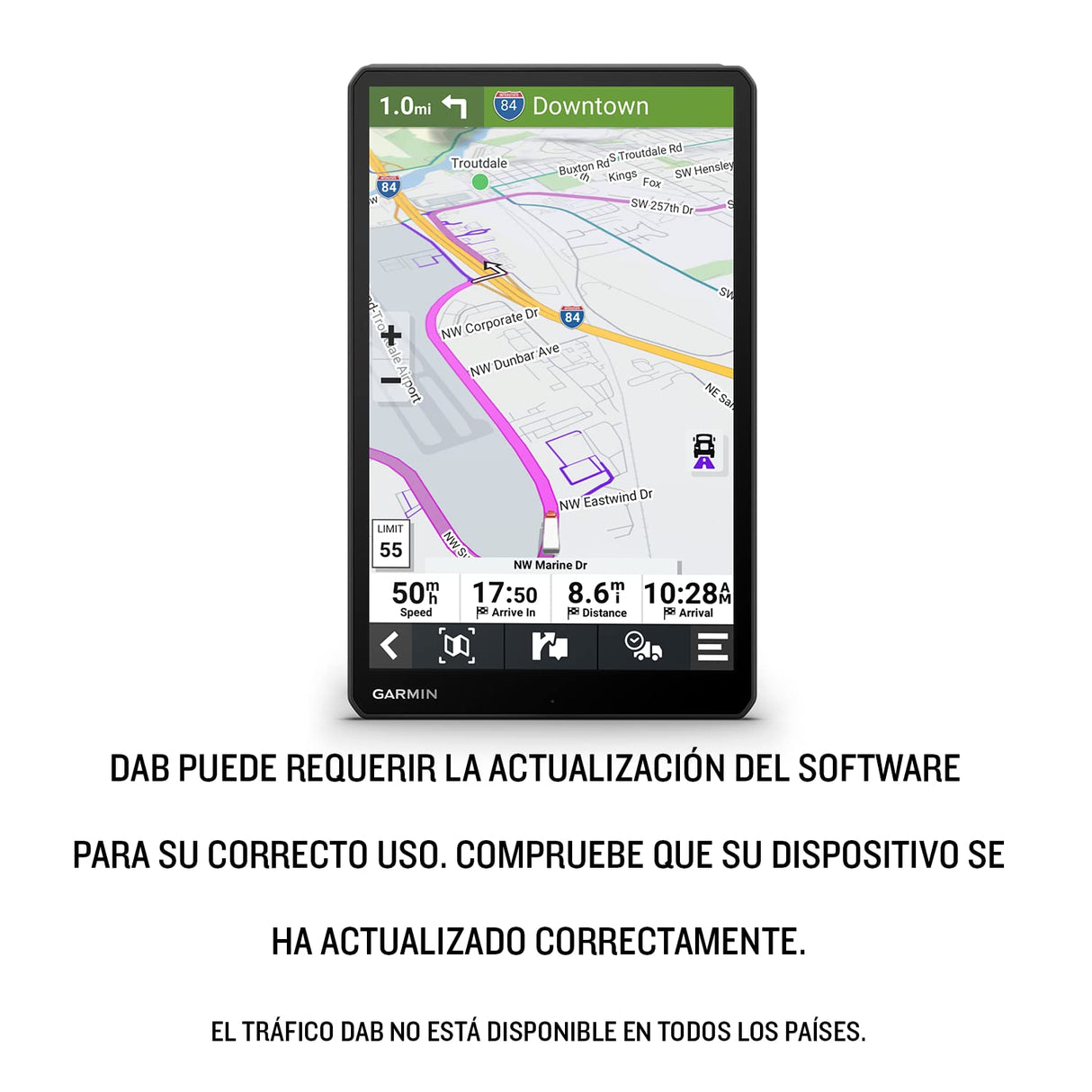 Garmin Navegador camión, Negro, 10.1'' (25.7 cm)
