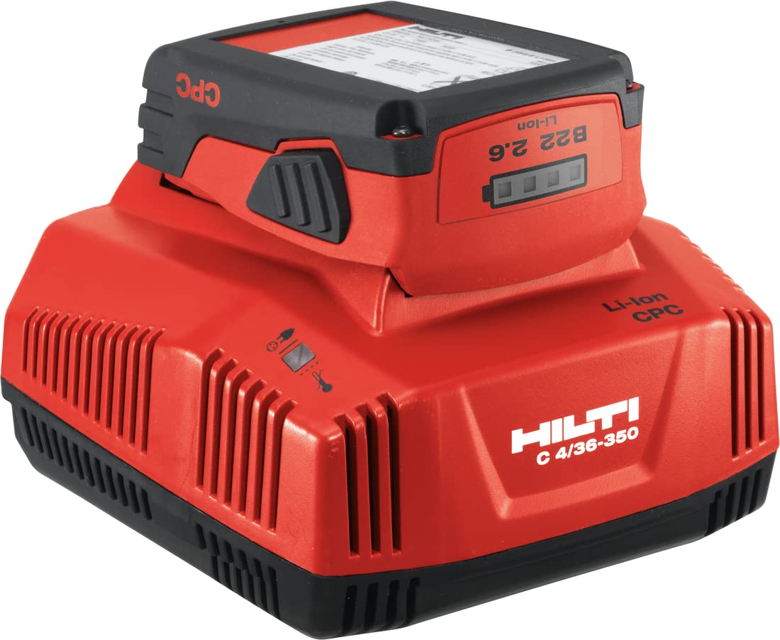 Hilti 2136393 Batería B 22/2.6 de Ion Litio (Compatible con Herramientas de 18V y 22V y Cargadores C4/36. Rápido Tiempo de Carga 35 min. Compacta y Ligera con Carcasa Reforzada Peso: 0.49 kg)