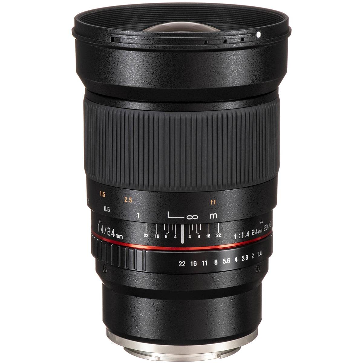 Rokinon Lente Gran Angular F1.4 ED AS IF UMC de 24 mm para cámaras Sony E-Mount (NEX) (RK24M-E)