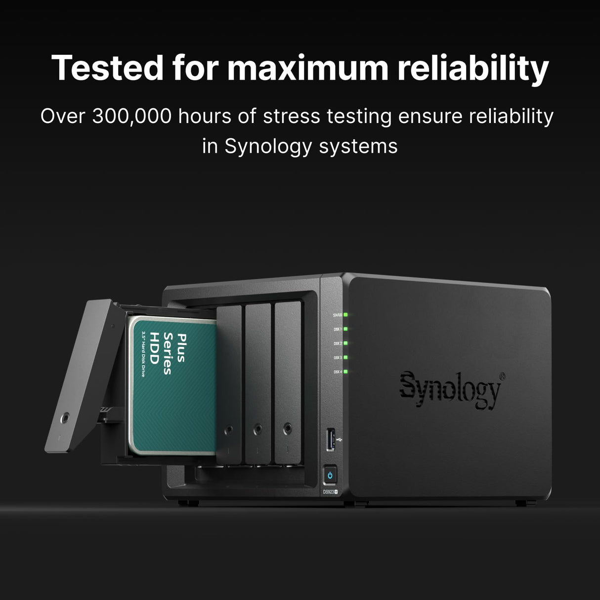 Synology Disco Duro HAT3300 de 4 TB - 1 millón de Horas MTBF, Carga de Trabajo de 180 TB/año, 5400 PRM