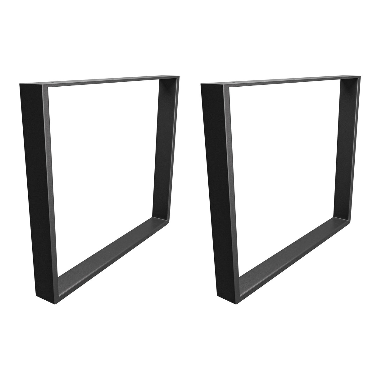 Amig - Juego de 2 Patas para Mesas de Comedor o Recibidor - Set de Patas para Mesa de Estilo Industrial - Material: Acero - 780 x 80 x 712 mm - Resistencia y Durabilidad - Acabado en Negro Mate