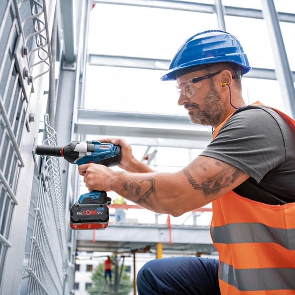 Bosch Professional BITURBO GDS 18V-1000 - Atornillador de impacto a batería (Brushless, 18V, 1000 Nm, tornillos hasta M24, sin batería, en caja)