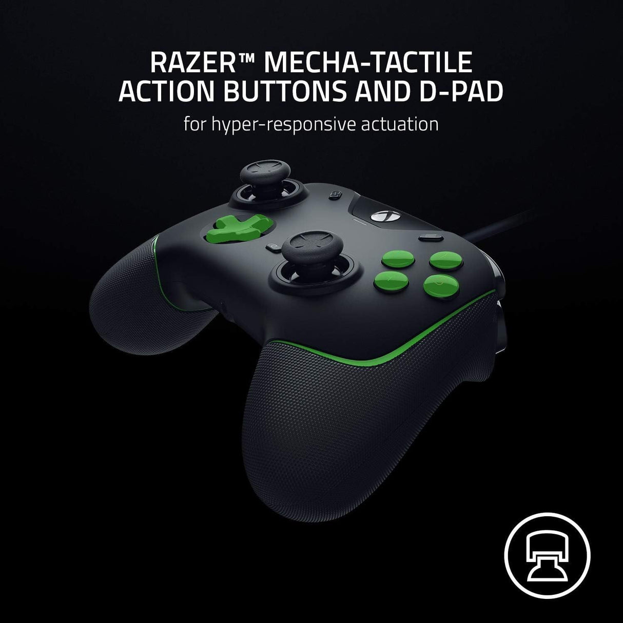 Razor RZ06-03560100-R3M 1 Wolverine V2 Wired Gaming Controller Xbox X/S/One, Black-Green