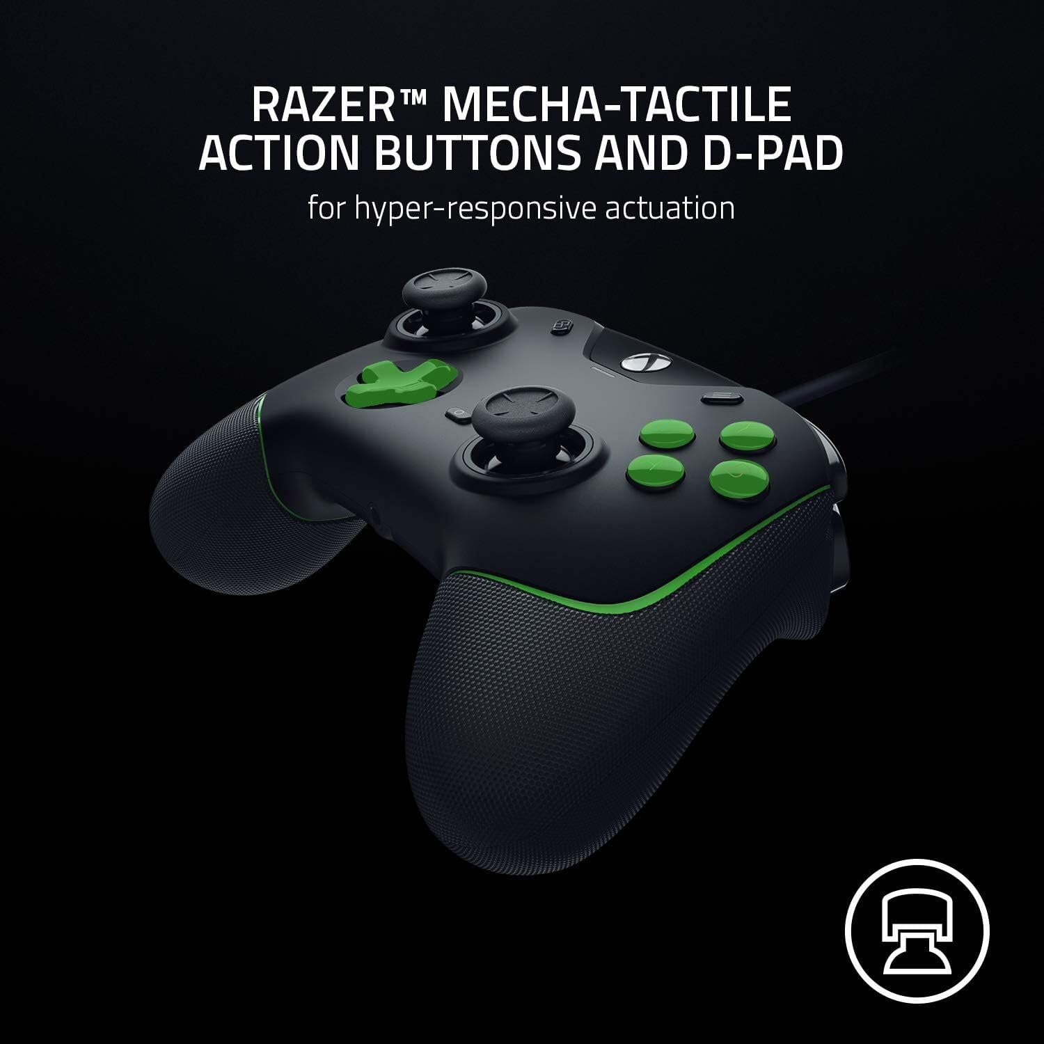 Razor RZ06-03560100-R3M 1 Wolverine V2 Wired Gaming Controller Xbox X/S/One, Black-Green