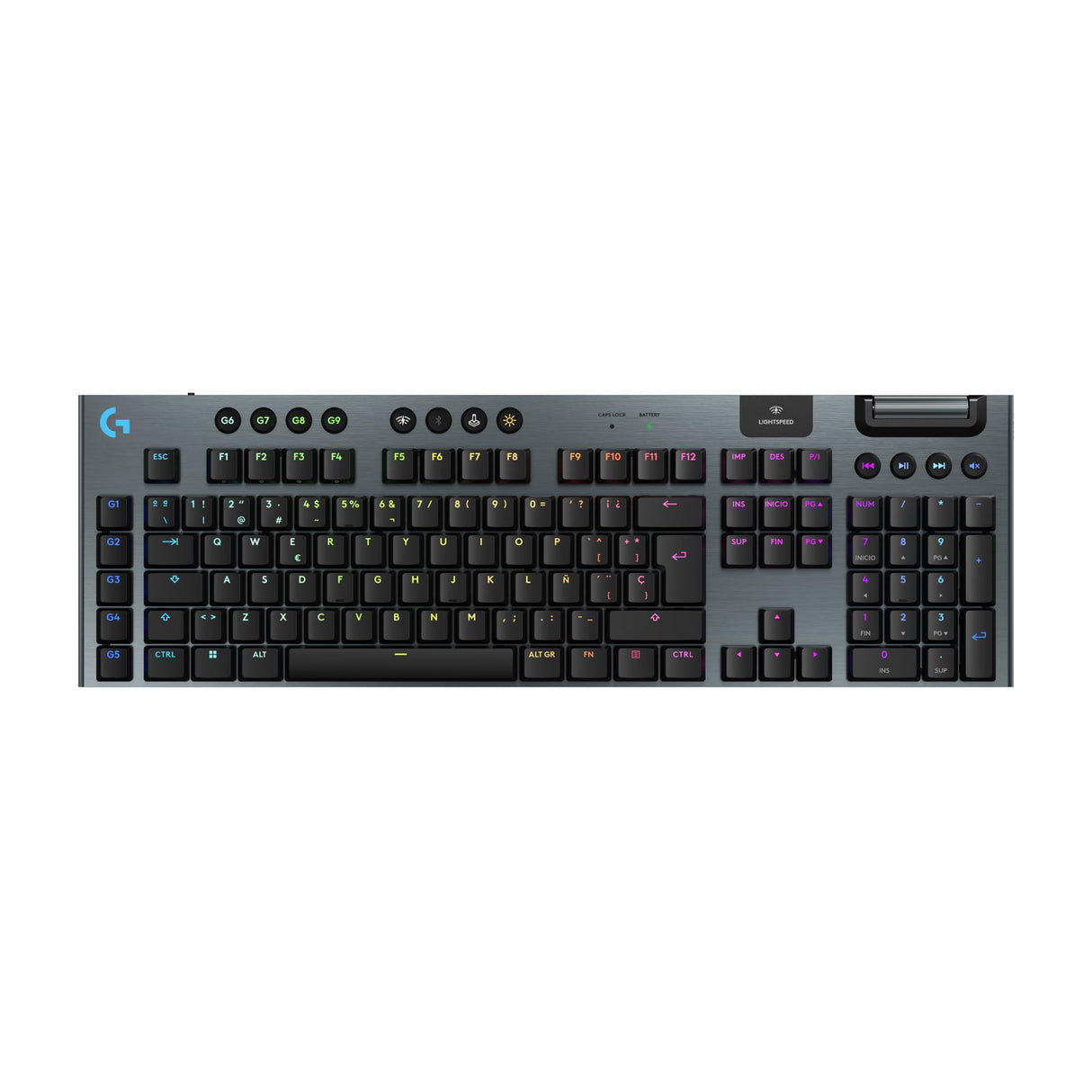 Logitech G G915 X Lightspeed Low-Profile Gaming Keyboard - US QWERTY-Layout - Negro