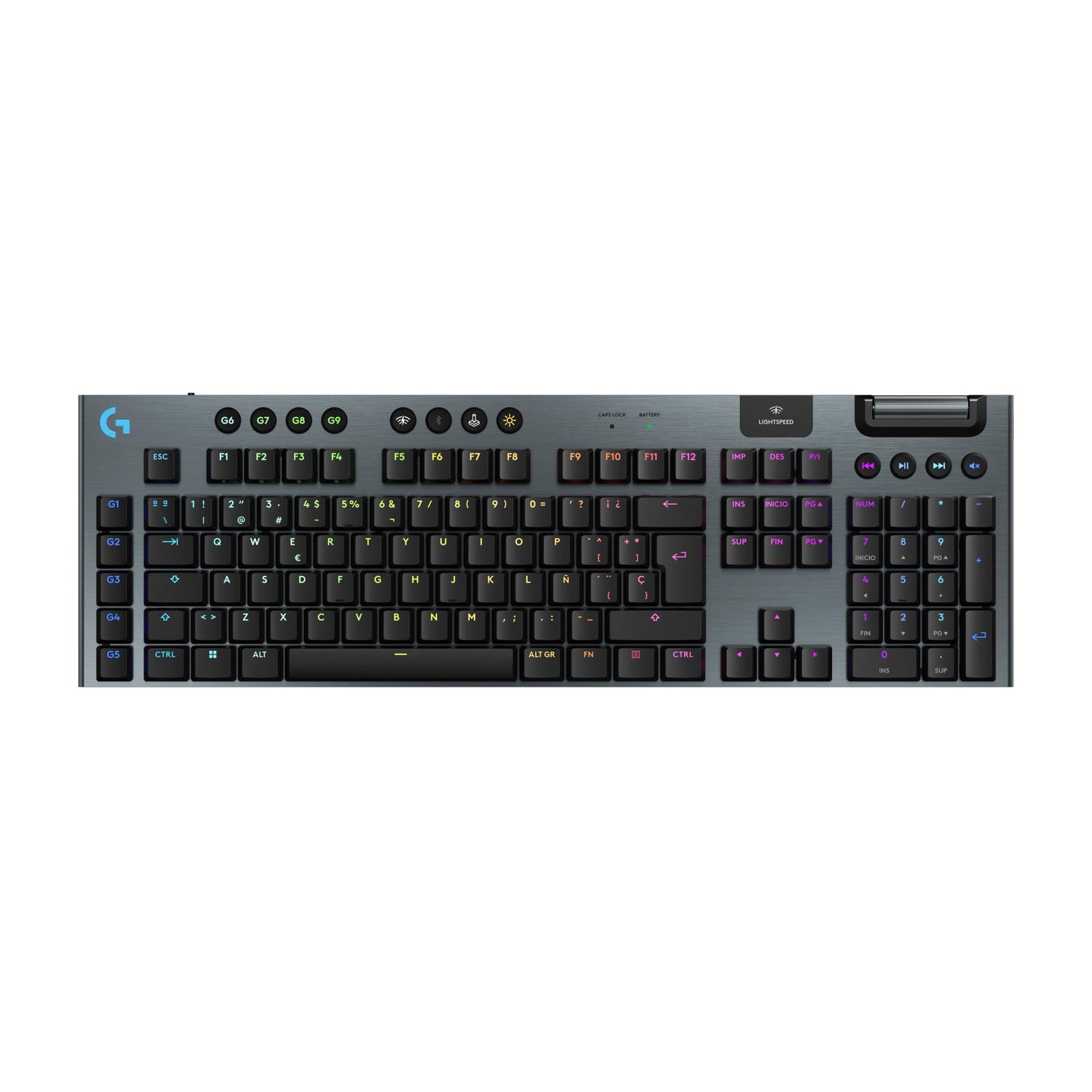 Logitech G G915 X Lightspeed Low-Profile Gaming Keyboard - US QWERTY-Layout - Negro