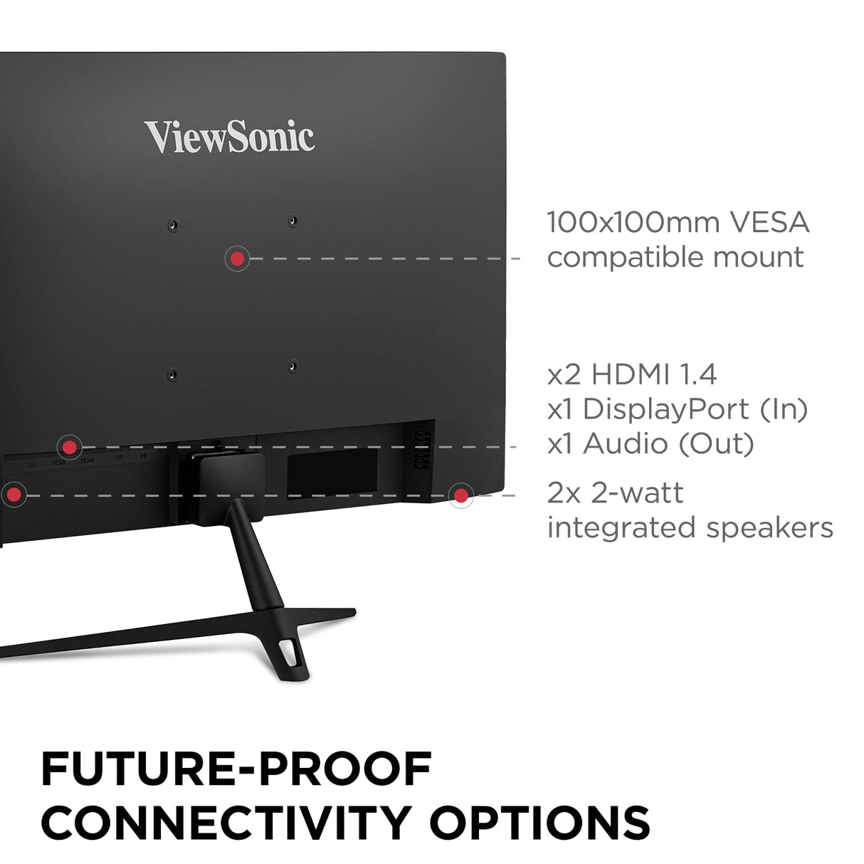 ViewSonic VX2428 24" 16:9 (23.8") 1920 x 1080 SuperClear® IPS, 165hz, 1ms MPRT, Freesync Premium, 2 HDMI, DisplayPort, Speakers