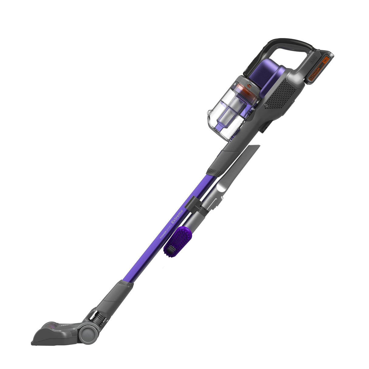 Black+Decker BDPSE1815P Aspirador de Escoba sin Cable Power Series Extreme 18V con Batería Litio 1.5Ah Especial Mascotas