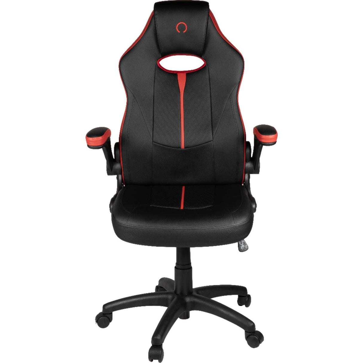 Konix Silla de Oficina Gaming Omega - Inclinación del Asiento de 15° - Revestimiento de Cuero sintético PVC - Negro y Rojo