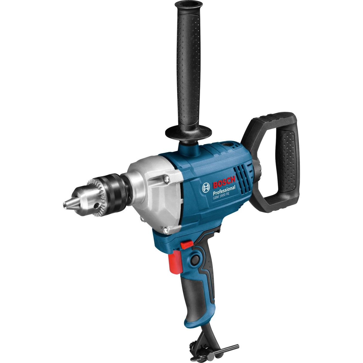Bosch Professional GBM 1600 RE - Taladro sin percusión (850 W, Ø max perforación acero 16 mm, empuñadura giratoria 360°, en caja)