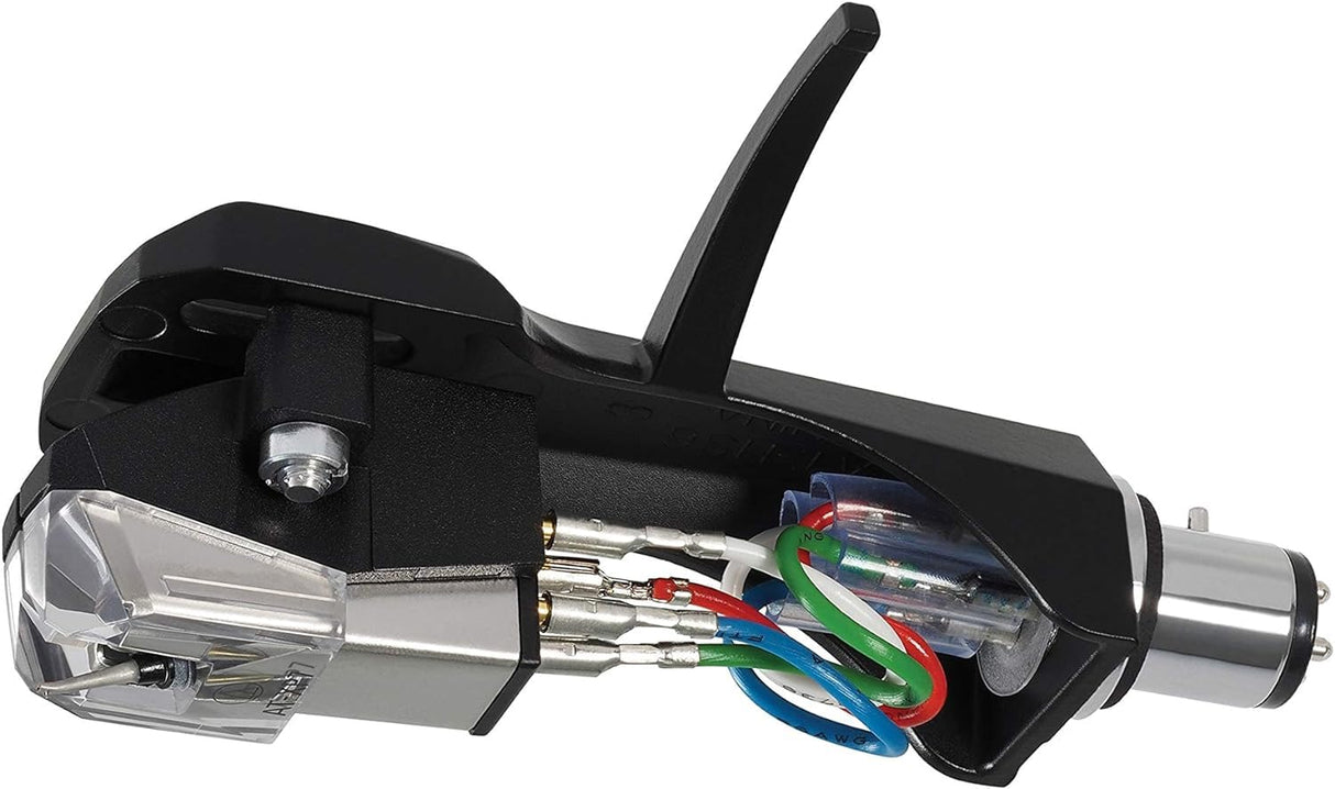 Audio-Technica AT-XP7/H Cápsula para DJ audiófilo con aguja elíptica montada en un cabezal AT-HS6 Negro