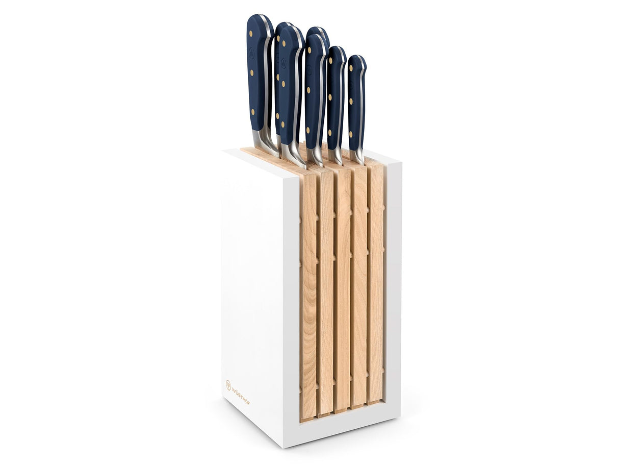 WÜSTHOF Classic bloque para cuchillos con 7 cuchillos, Wild Blueberry (Azul)