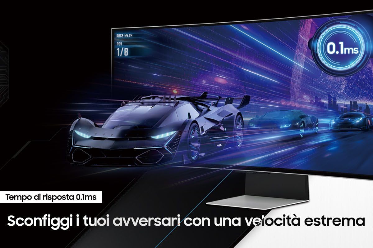 SAMSUNG LS34BG850SUXEN Monitor Gaming Curvo OLED Odyssey G8 de 34 Pulgadas, QHD Ultra Wide 1440p, 21:9