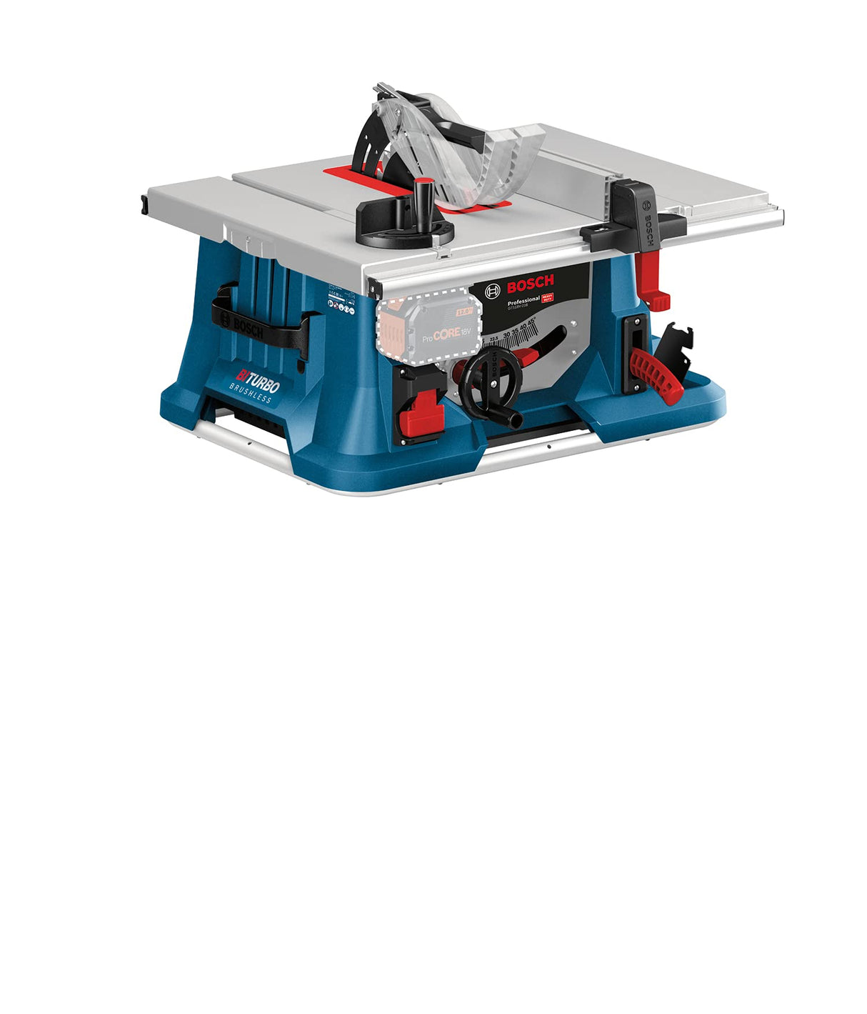 Bosch Professional BITURBO sierra circular de mesa a batería GTS 18V-216 (Ø de la hoja de sierra 216 mm, sin batería ni cargador, en caja)