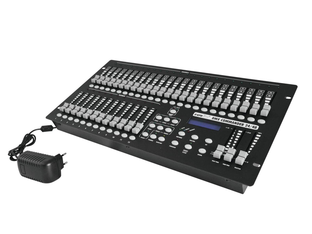 Eurolite DMX Controller DMX Commander 24/48 Controller 48-Kanal 48,30cm (19") -Bauform, Musiksteuerung (70064550) marca Eurolite