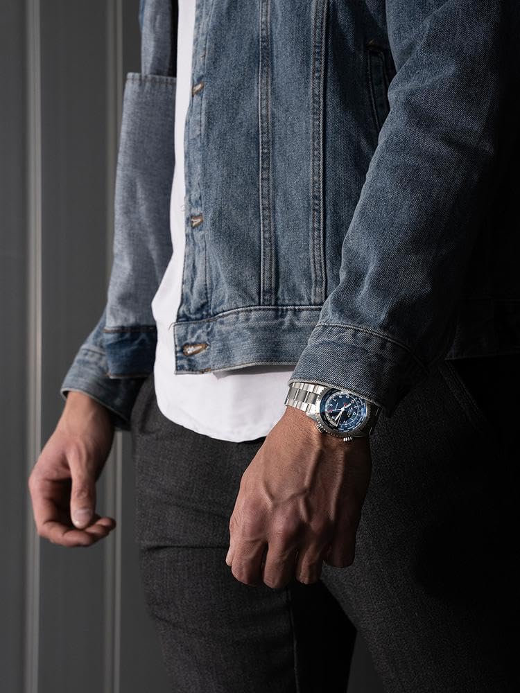 Alpina Reloj Analógico para Hombre de Cuarzo con Correa en Acero Inoxidable mid-39672