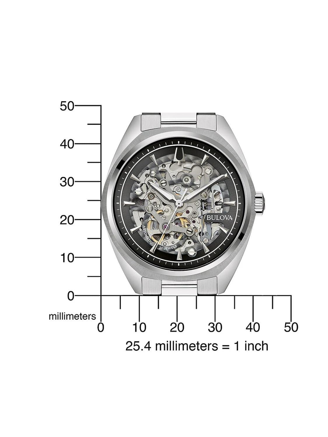 Bulova Reloj Analógico para Hombres de Automático con Correa en Acero Inoxidable 96A293