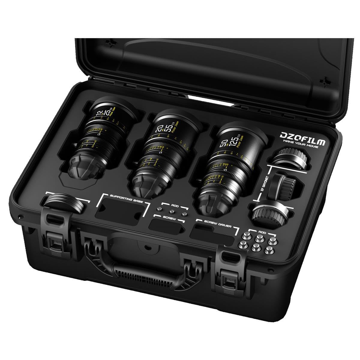 DZOFILM Cine Lens Pictor Zoom 3-Lens Kit (12-25/50-125/20-55 T2.8) Black