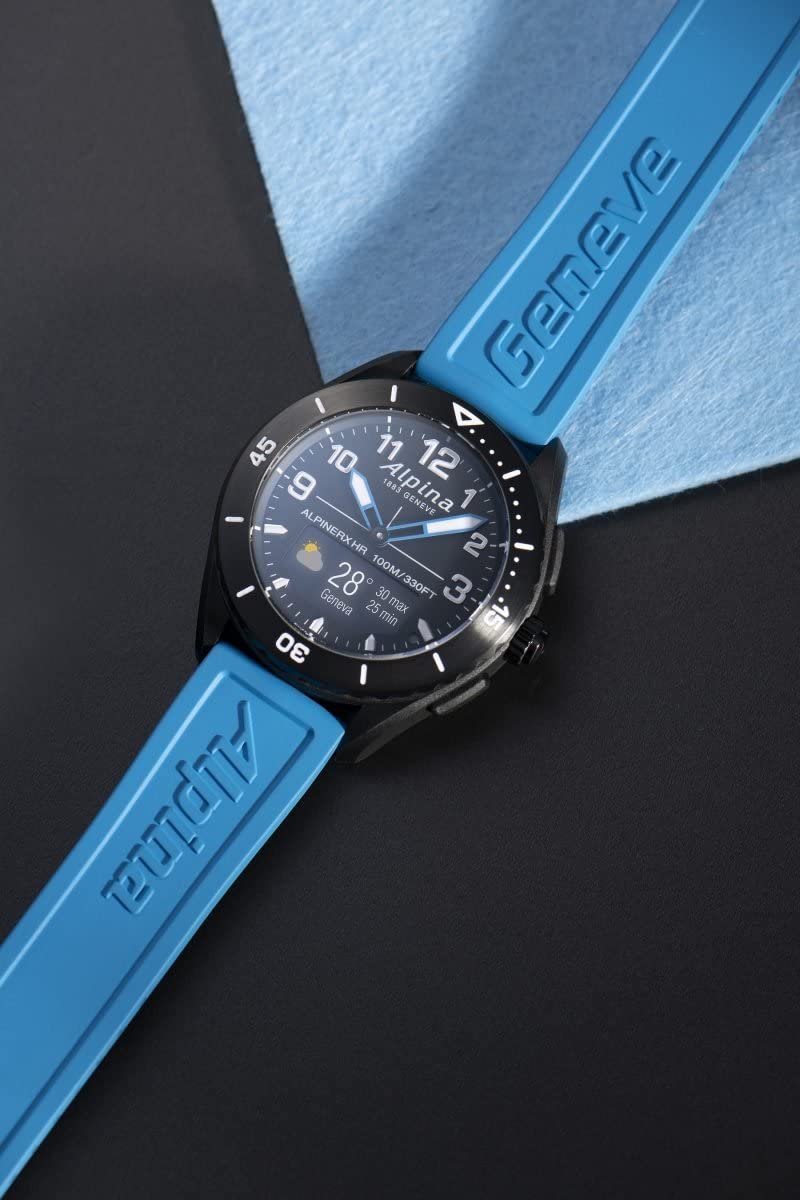 Alpina Reloj Análogico-Digital para Hombres de Cuarzo con Correa en Caucho AL-284LBBW5AQ6