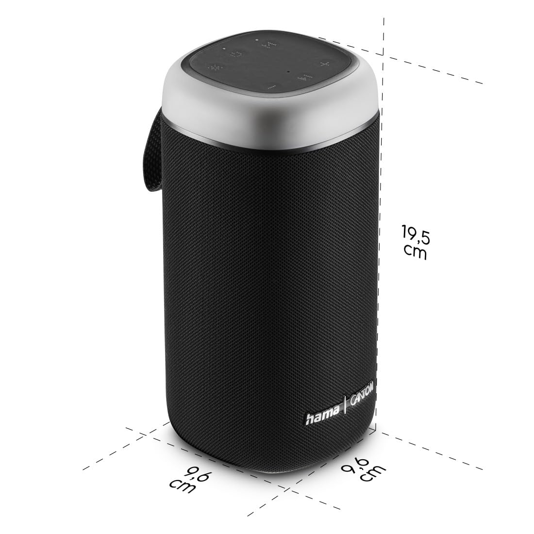 Hama Altavoz Bluetooth 30W, Resistente al Agua IPX4, Efectos de luz LED, 12 Horas de duración de la batería, Caja de música Bluetooth, Negro
