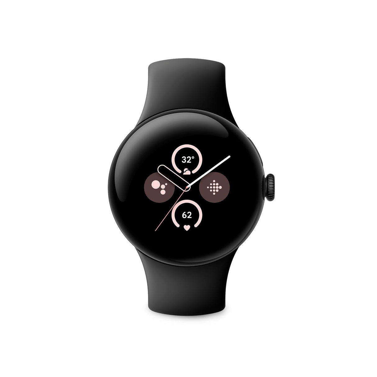 Google Pixel Watch 2 con Fitbit y Google - Control de frecuencia cardiaca, gestión del estrés y seguridad - Smartwatch Android - Caja de aluminio en negro mate - Correa deportiva en obsidiana - Wi-Fi