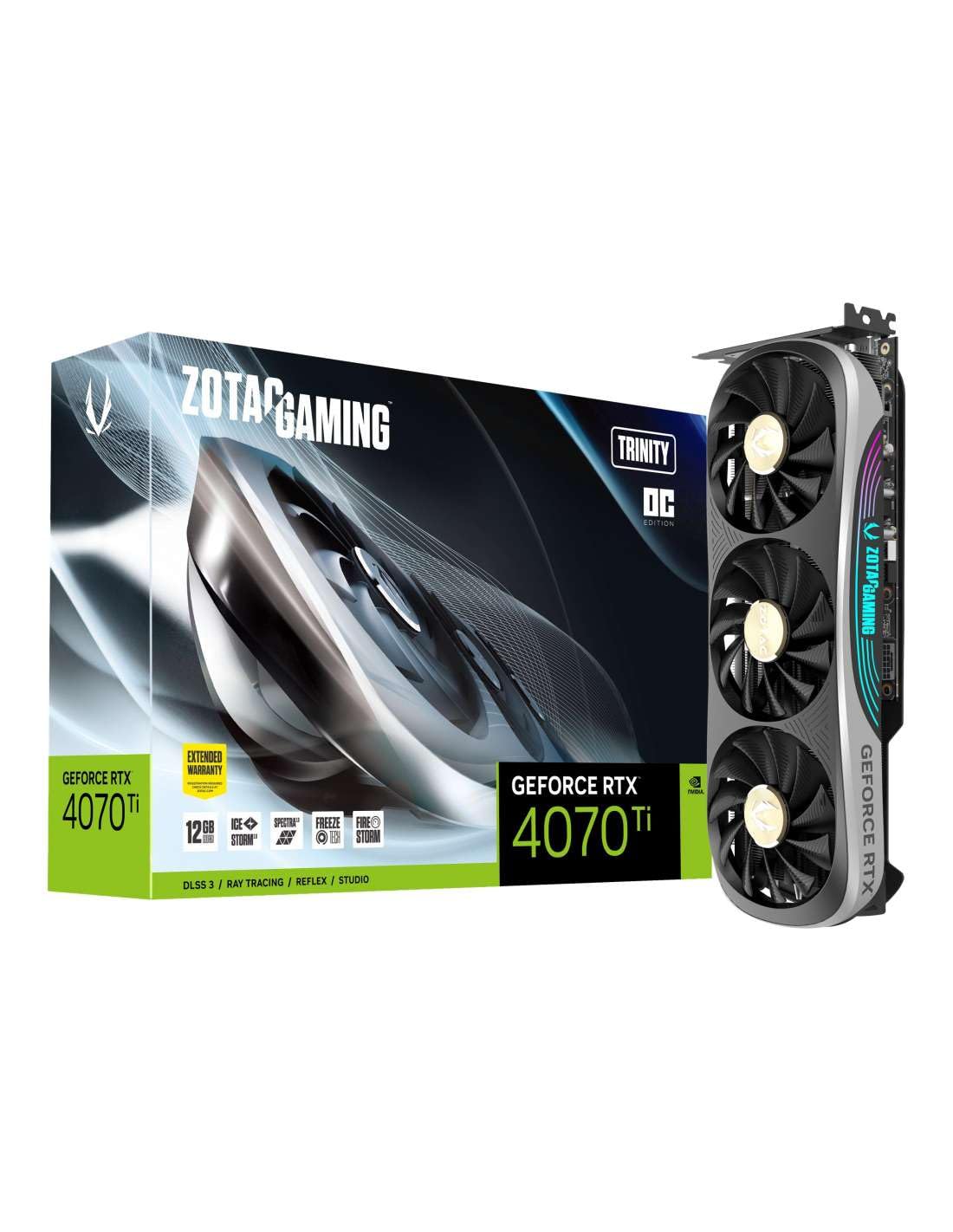 ZOTAC Tarjeta Gráfica GeForce RTX 4070 Ti Trinity OC 12 GB GDDR6X 12 GB RAM GeForce RTX 4070 Ti GEFORCE RTX 4070