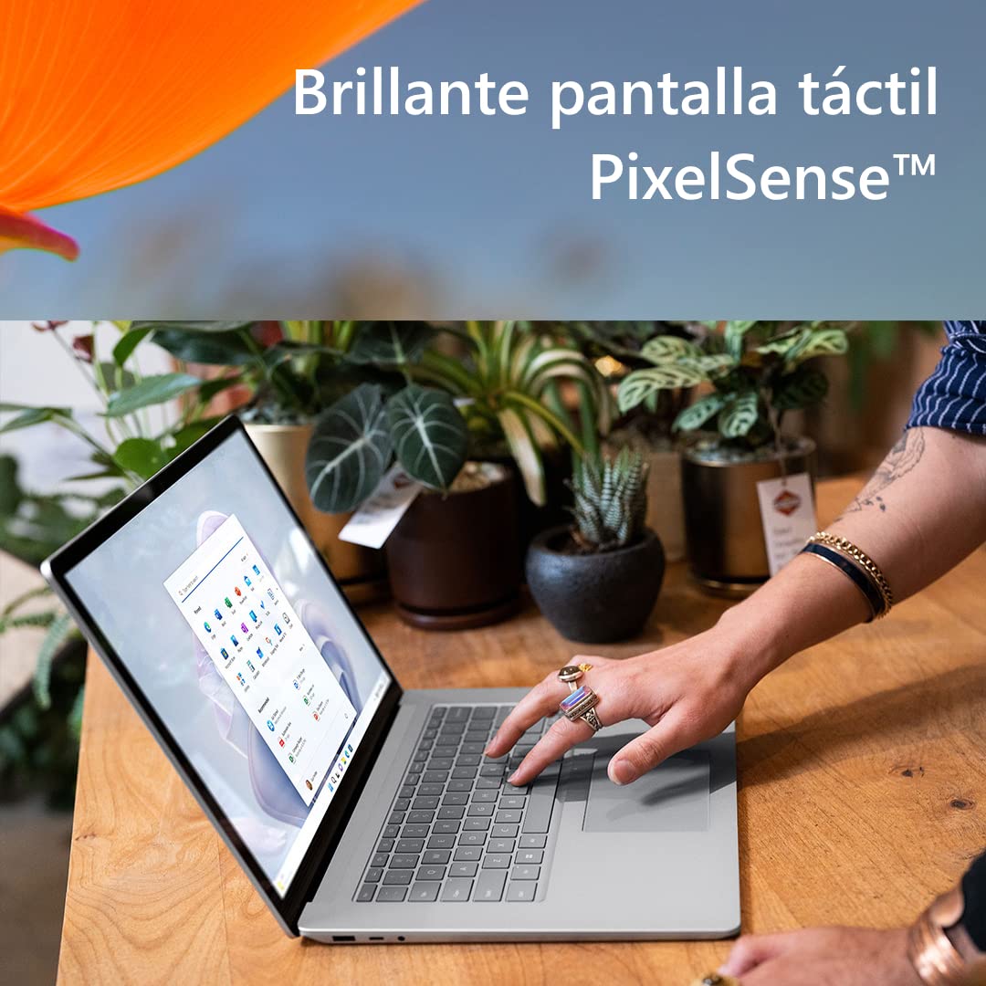 Microsoft Surface Laptop 5 - Ordenador portátil de 15" táctil accionado por Intel EVO, 12º generacion Intel Core i7-1255U, 16GB RAM, 512GB SSD con Intel Iris Xe Graphics y Windows 11 Home