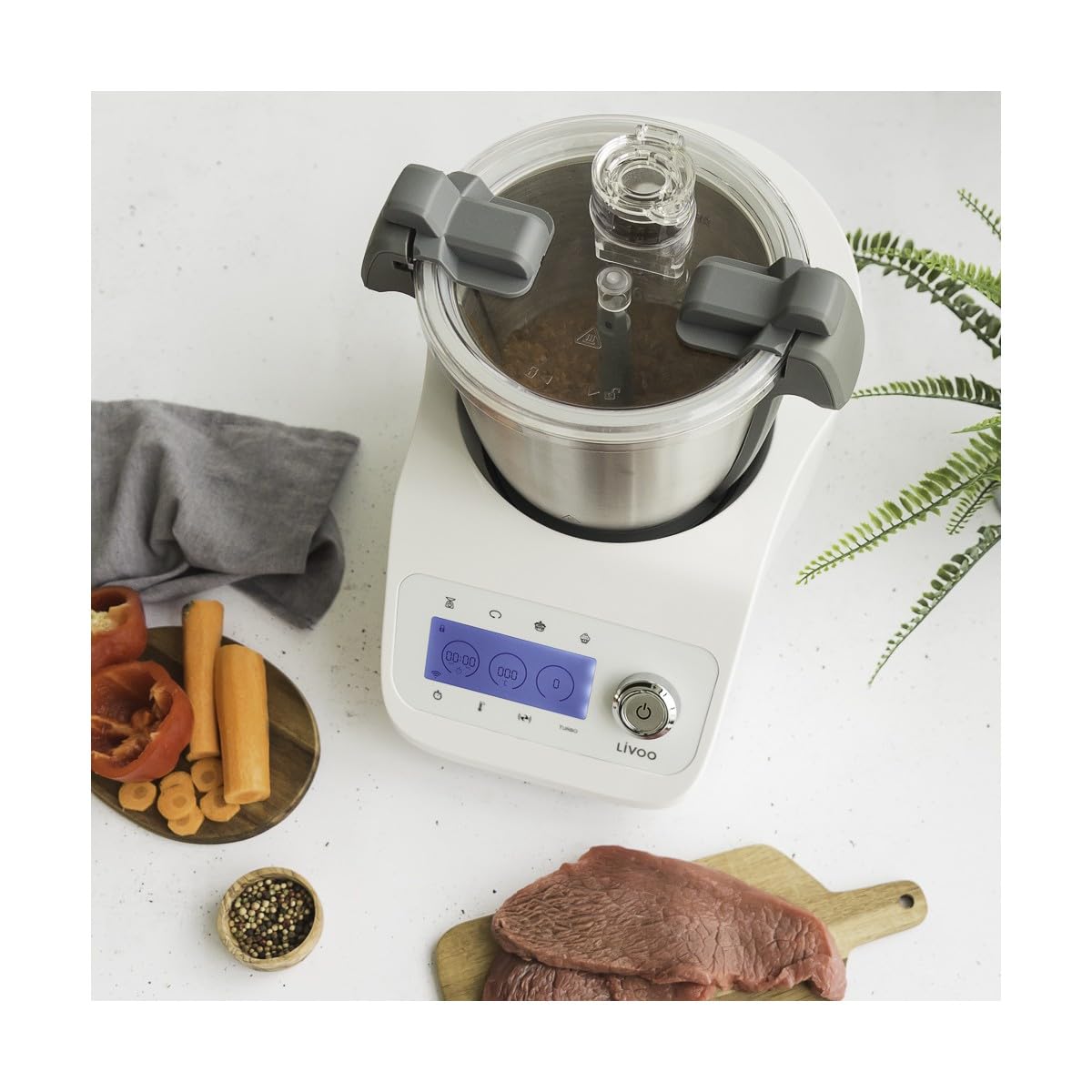 LIVOO Super Cooker, 12 funciones, cuenco 3,5 L, accesorios incluidos