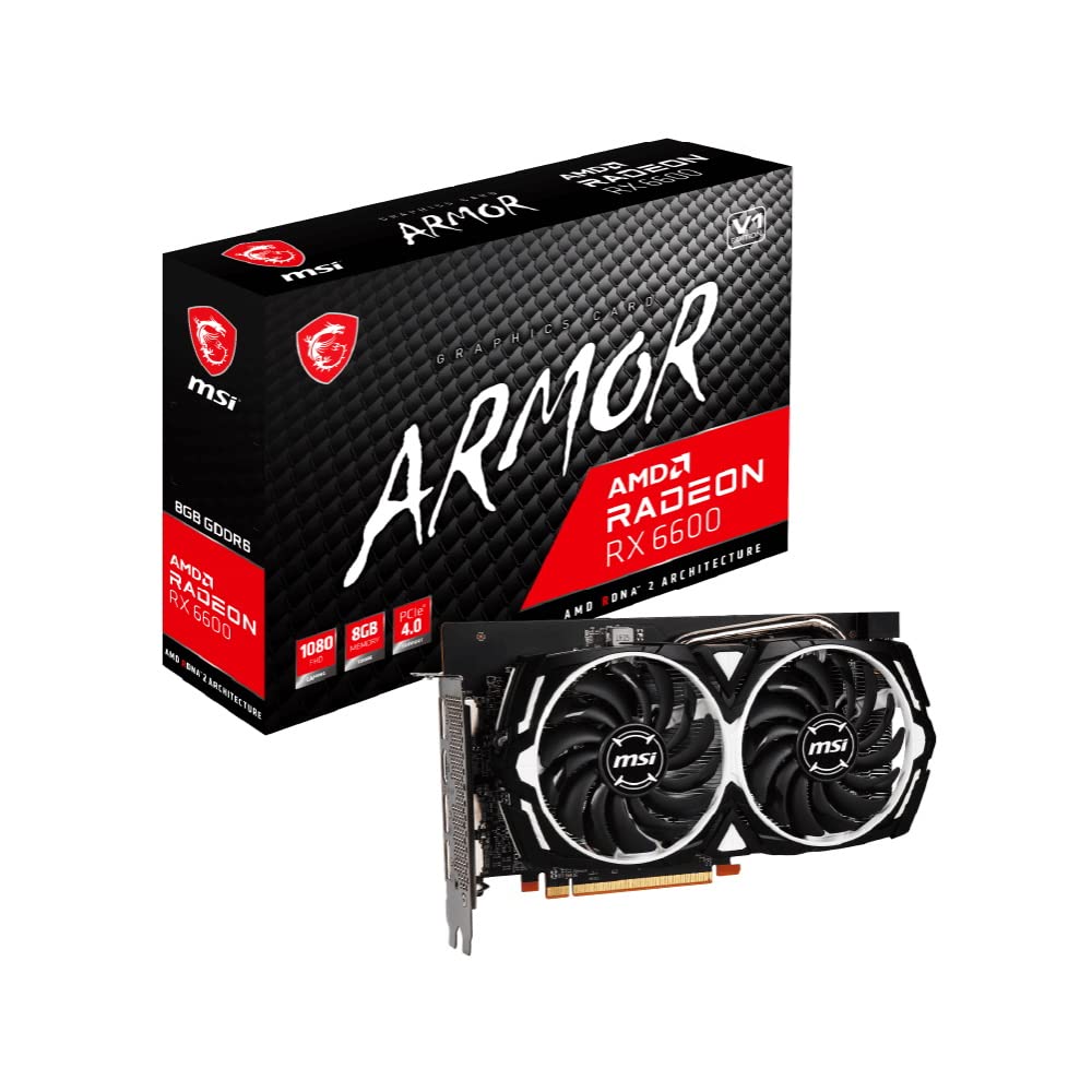 MSI Radeon RX 6600 Armor 8G V1 (8 GB GDDR6/PCI Express 4.0/2491MHz/14000MHz)