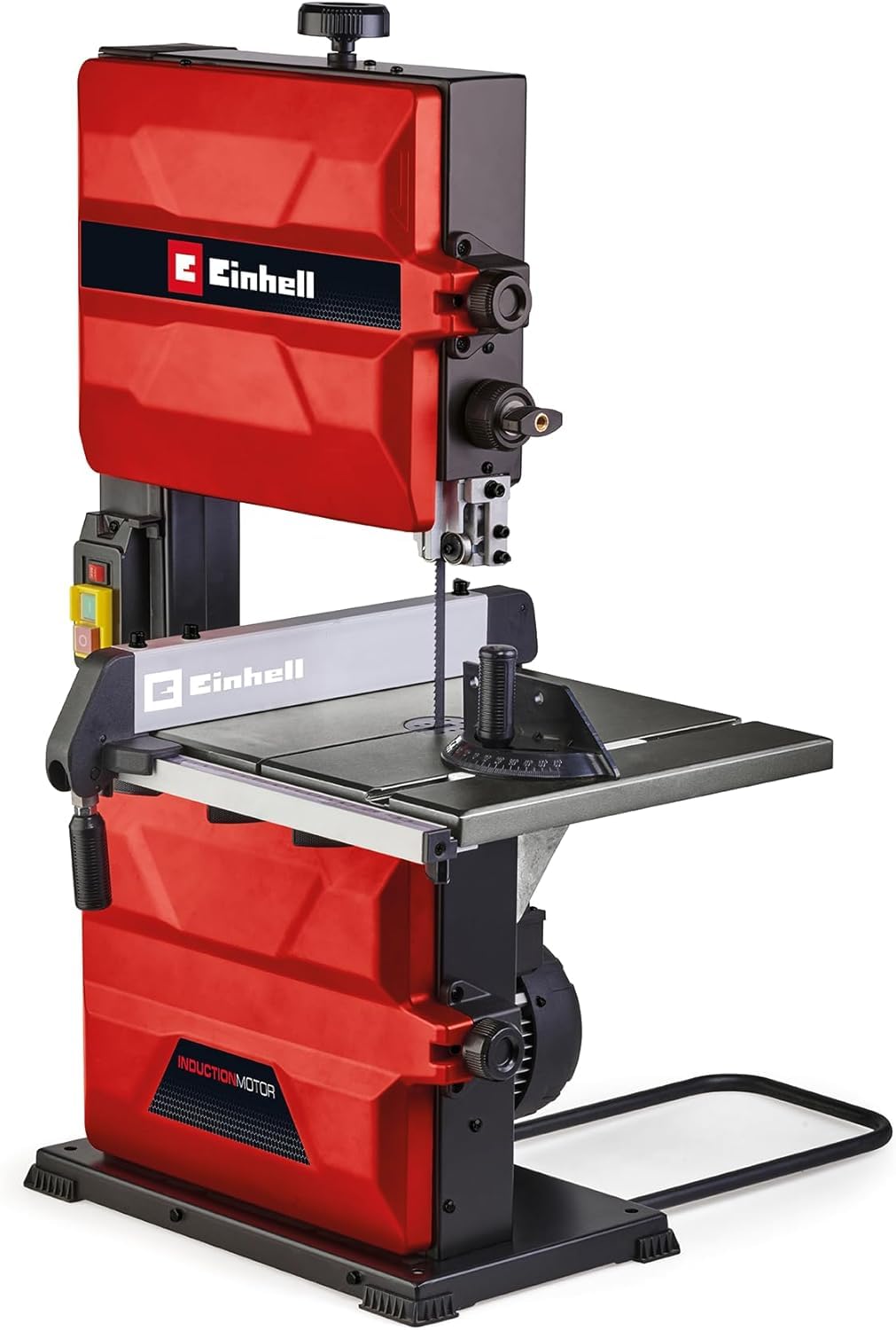 Einhell Sierra de banda TC-SB 245 L (400W, máx. vel. de banda 72 m/min, 245 mm anchura de paso, máx. altura de corte 101 mm, mesa de sierra inclinable, tope paralelo y angular, conexión de aspiración)