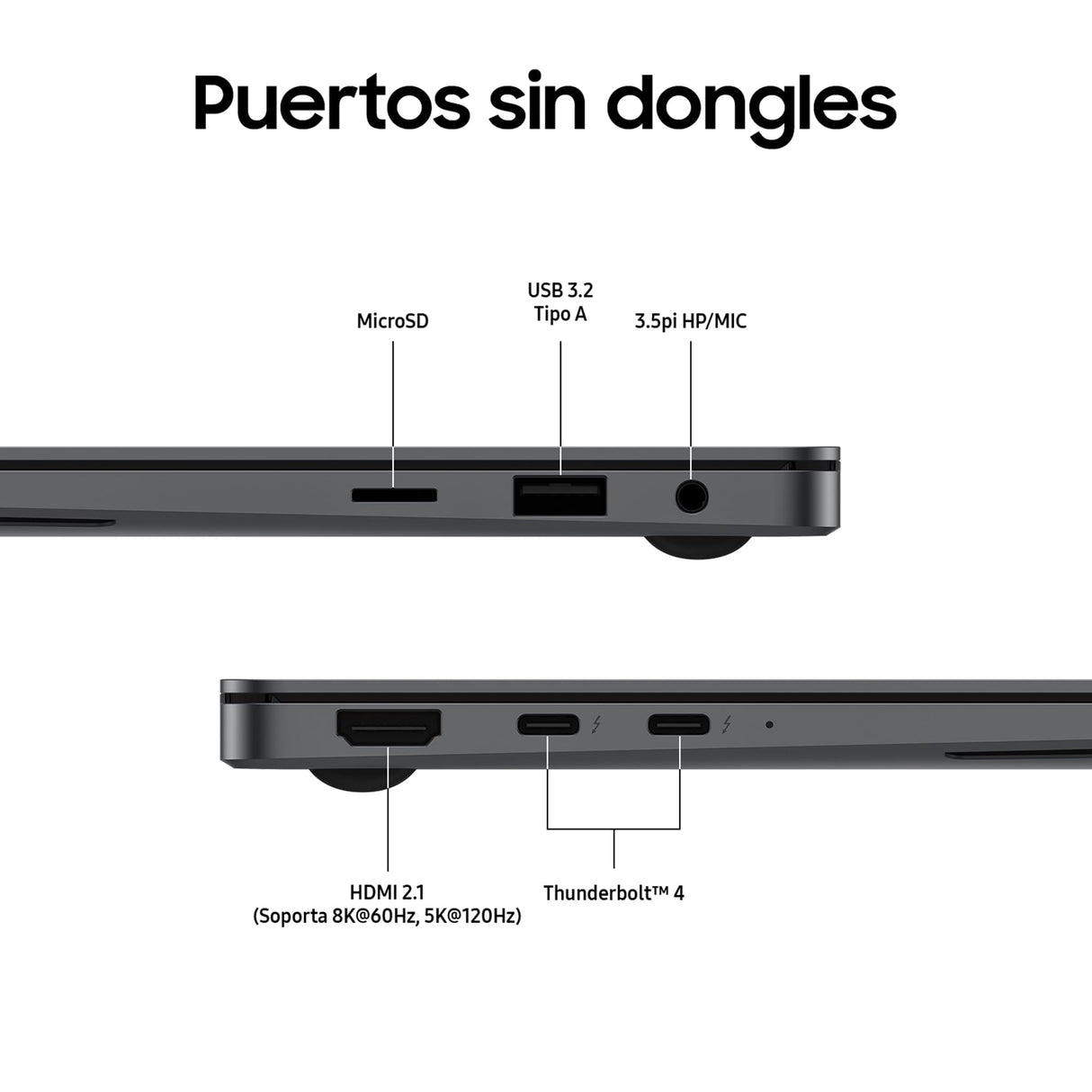 Samsung Galaxy Book5 Pro, Ordenador Portátil IA 16", Procesador Intel Core Ultra 7, 16GB RAM, Almacenamiento 1TB, Windows 11 Home, Gris, Teclado QWERTY Español