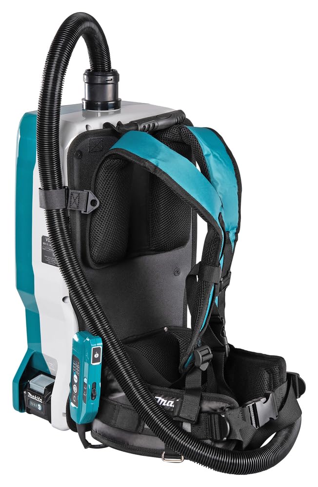 Makita VC012GZ01 Aspiradora de Mochila sin escobillas, 3 Velocidades, Azul