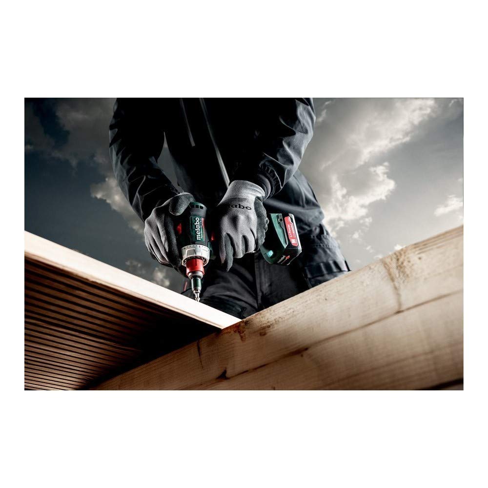 METABO MÁQUINAS - Metabo POWERMAXX BS 12 BL Q Sin llave Negro, Verde, Rojo, Plata 1650 RPM 1,1 kg - Taladro eléctrico (1650 RPM, 1 cm, 2,5 cm, 45 Nm, 18 Nm, 398,3 in-lb)
