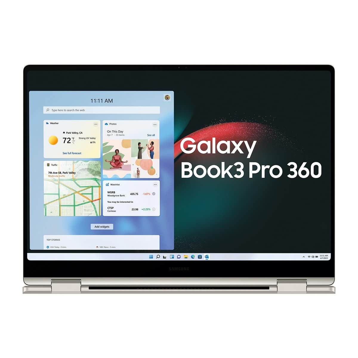 Samsung Galaxy Book3 Pro 360 + Google Nest Hub 2. Gen Rock Candy - 16 Zoll i7-1360P 16 GB 1 TB W11H Beige