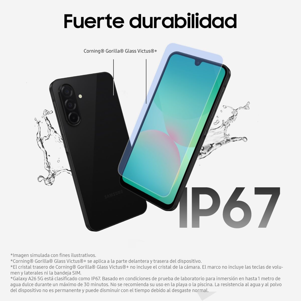 Samsung Galaxy A26 5G 128GB Teléfono Móvil, Inteligencia Alucinante, 6GB RAM, 50MP Cámara, Blanco, Garantía del Fabricante 3 Años + 1 Año Extra