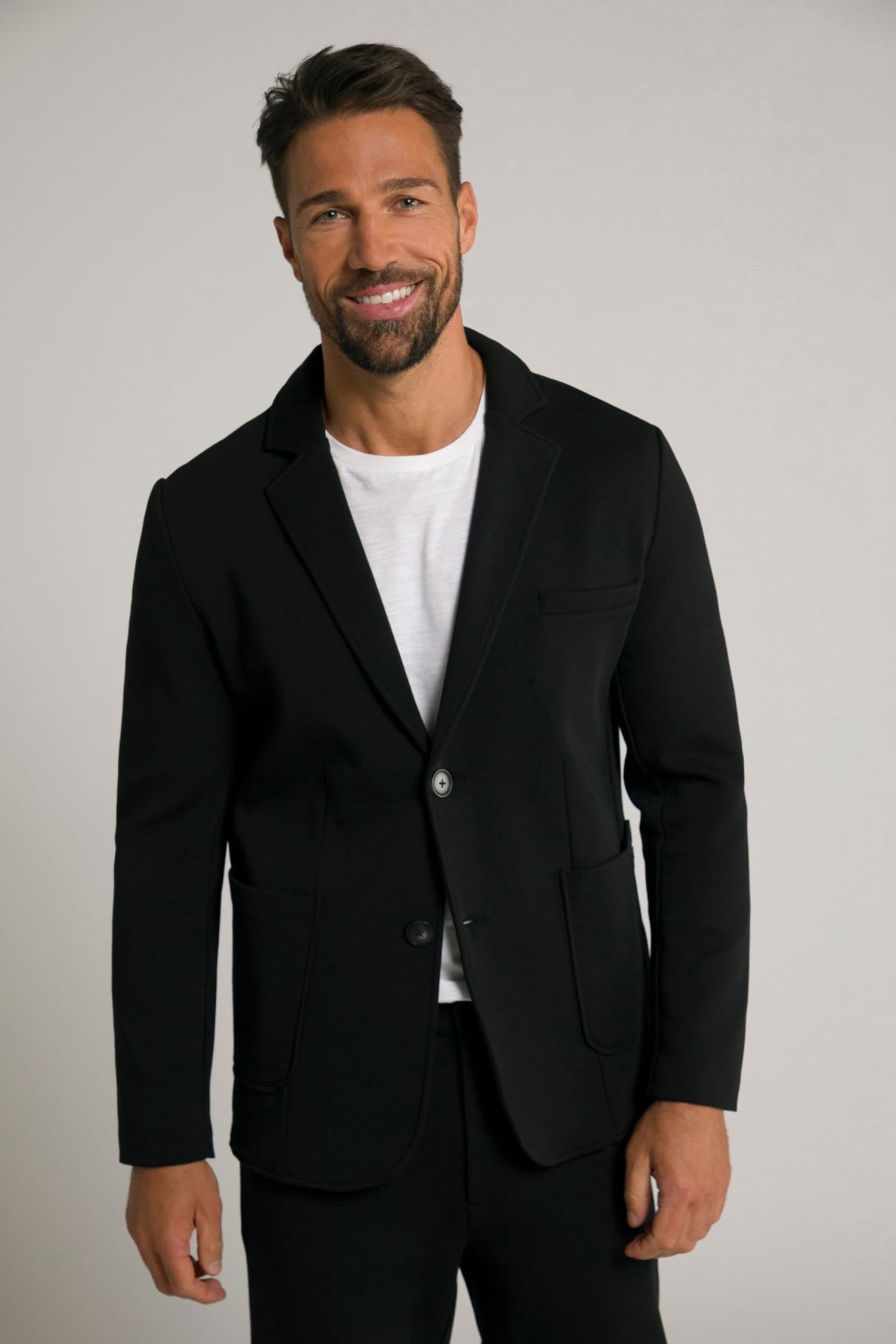 JP 1880 Sakko New York - Juego de Construcción, Blazer para Hombre, Negro, 4XL