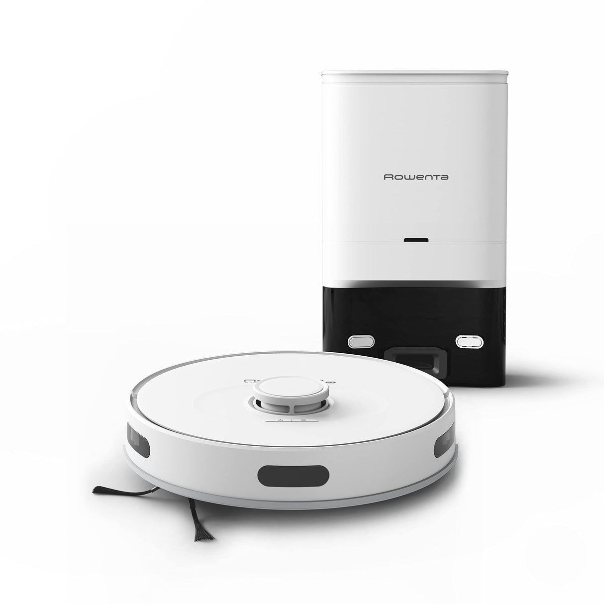 Rowenta X-plorer Serie 75 S+ RR8587 Robot aspirador autovaciado 4,1 L con mapeo, cámara y láser, para mascotas y alergias, compatible con smartphones y asistentes de voz, 2 mopas estándar