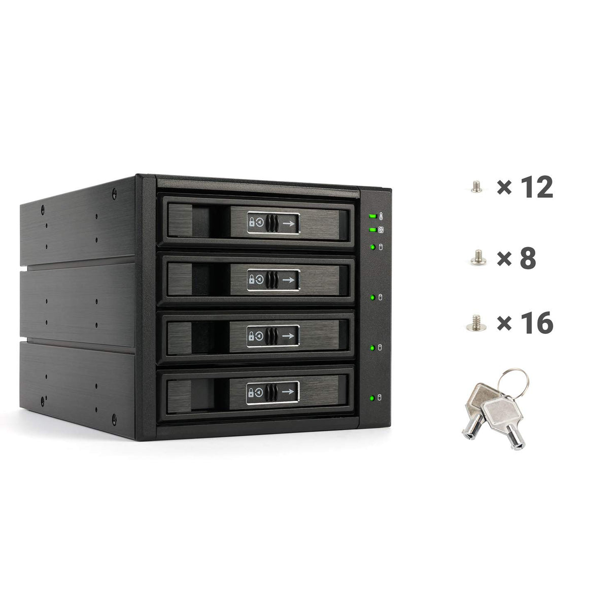 FANTEC Backplane BP-T3141 SAS I, II + SATA I, II y III para 4 discos duros de 3,5" y 2,5" en una bahía de 3 bahías de 5,25".