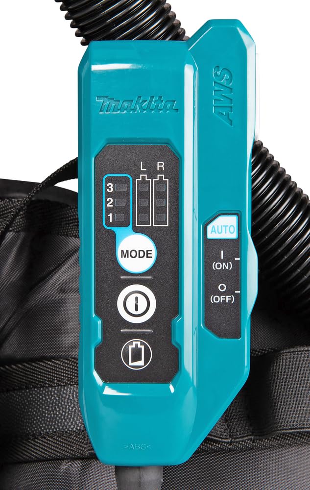 Makita VC012GZ01 Aspiradora de Mochila sin escobillas, 3 Velocidades, Azul