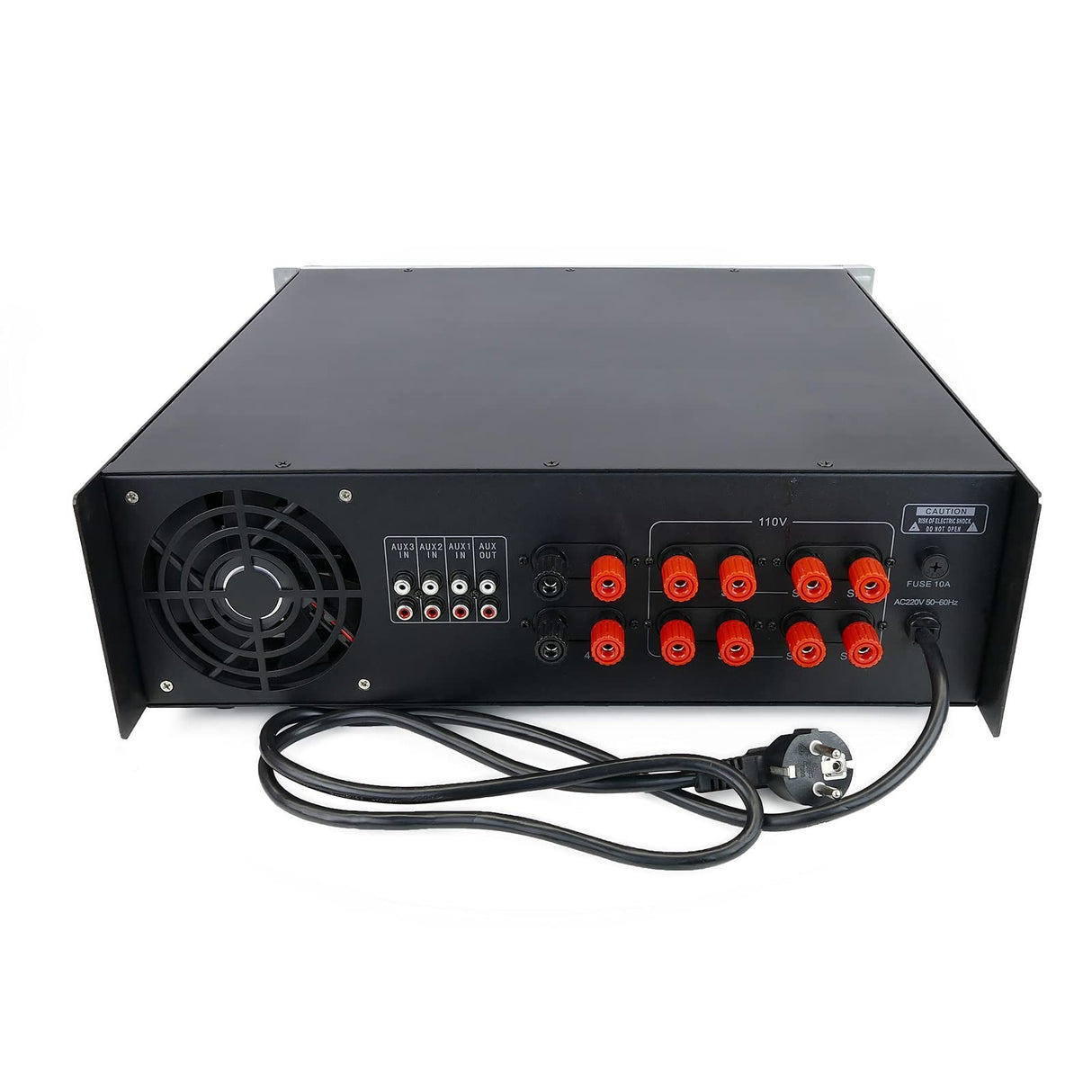 BeMatik - Amplificador para sonorización profesional de 800W 110V 8 zonas con MIC AUX MP3 rack
