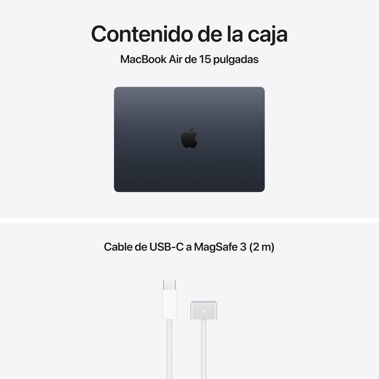 Apple MacBook Air de 15,3 Pulgadas con Chip M5: Pantalla Liquid Retina, CPU de 10 núcleos, GPU de 10 núcleos, 24 GB de Memoria unificada, 1 TB de SSD, Wi-Fi 7,Teclado español; Medianoche