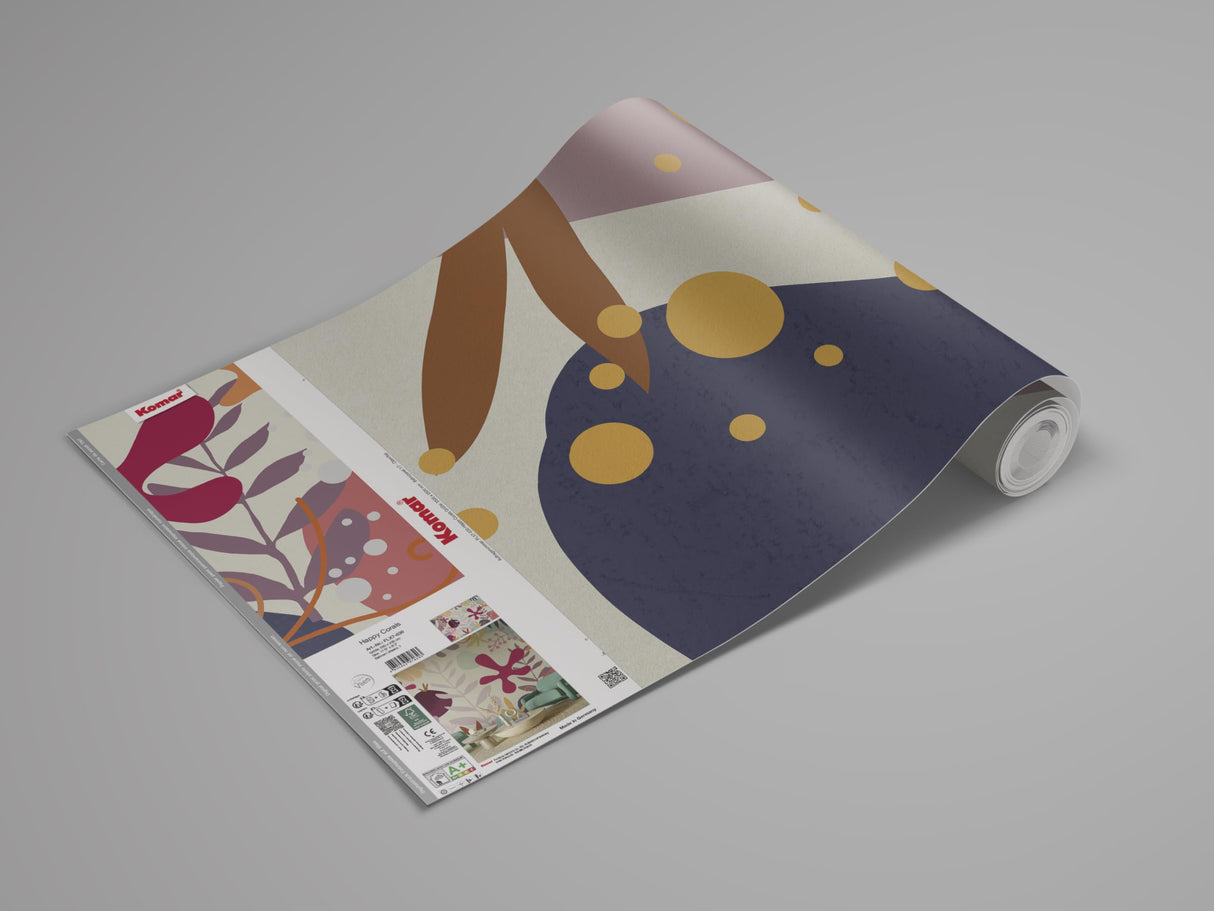 Komar Papel pintado fotográfico no tejido, diseño de corales felices, tamaño 350 x 250 cm